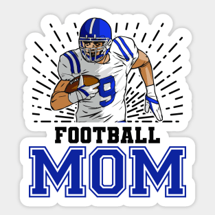 Football Mom // Retro Football Player Sticker